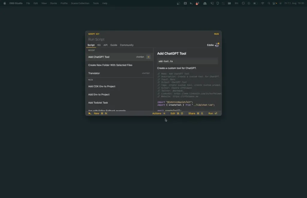 Tool: Summarize Text With ChatGpt, Summarize the selected text with ChatGpt. Video placeholder